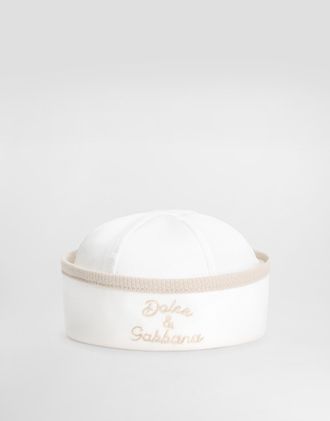 Dolce & Gabbana Interlock And Piqu&eacute; Sailor Cap With Embroidery - Man Multi-colored Iii