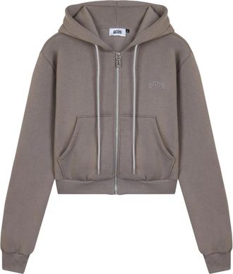 GCDS Zip-through Hoodie - Dames - Vesten met rits - Grijs - 2XS - Hoodies & sweatvesten