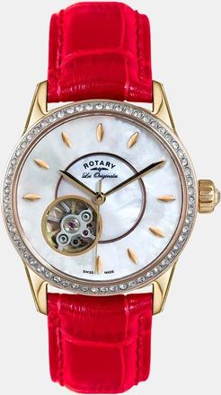 Rotary Womens Les Originales Skeleton Alligator Leather Single Wrap Analogue Watch - Red - Size: ONE size