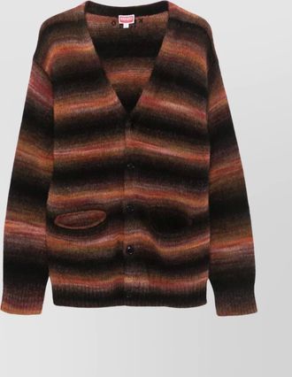 Kenzo v-neck cardigan front pockets