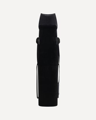 Self Portrait Velvet Long Dress with decorative bow Female 10