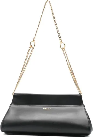 Prada Medium Encha&icirc;n&eacute; Leather Shoulder Bag