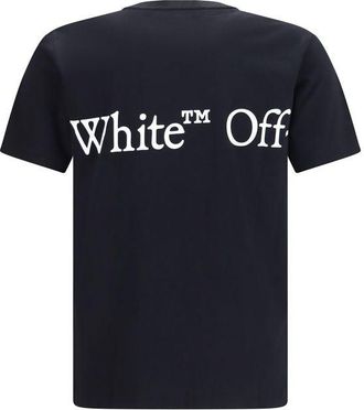 Off-white Logo-Print Cotton T-Shirt - Black