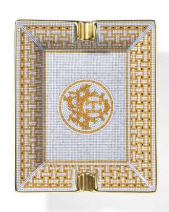 Herm&egrave;s Mosaique AU 24 Gold Rectangular Ashtray
