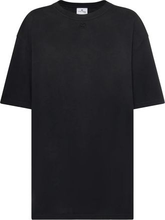 Courr&egrave;ges T-Shirts - Dames - T-shirts - Zwart - M - Katoen - Tops