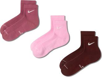 Nike Unisex Everyday Elevated Ankle Socks (3 Pairs) in Multicolor | HQ8030-910