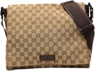 Gucci unisex, Pre-owned, Beige, Maat: ONE Size Leer