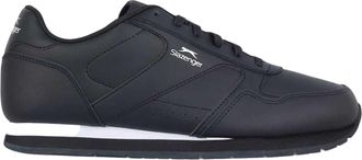 Slazenger Klassieke sneakers van gecoat leer voor heren (Marine, Wit)