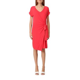 Liu Jo Midi Dresses, female, Red, Size: XL Knot Detail Dress