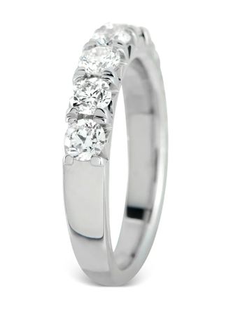 Luxury Bazaar diamond band ring - women - 18kt White Gold/Diamond - One Size - Silver