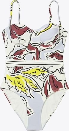 Tory Burch Womens Balconette Swimsuit, size XL