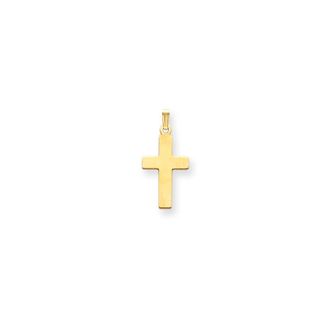 Diamond2Deal 14k Gold Polished Jesus Cross Charm Pendant