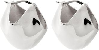 Khaite Lotus Medium Palladium-plated Earrings - Silver - One Size