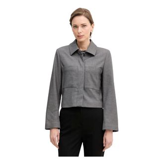 Benetton Dames, Jassen, Grijs, Maat: XS Wol