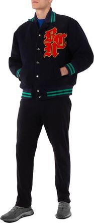 Kolor Beacon Mens Navy Stadium Varsity Blouson Jacket, Brand Size 1 (Small)