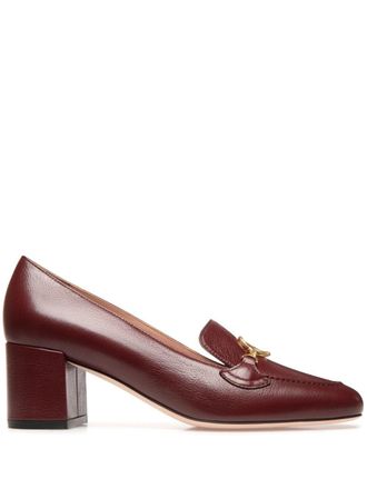 Bally Pumps Obrien con placca logo 50mm - Marrone