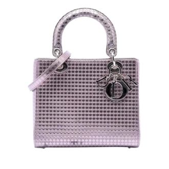 Dior Pre-owned Lady Dior - Dames - Pre-owned - Paars - Maat: ONE Size Leer