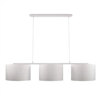 Paco Home Paco Home Luminaria Pie Led L&aacute;mpara Mesa Colgante Sal&oacute;n Dormitorio Comedor E27 Beigewei&szlig; (&oslash;38cm) (de), L&aacute;mpara Colgante 3-flame