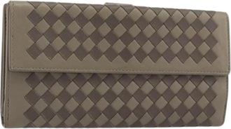 Bottega Veneta Pre-owned Long Wallet - Dames - Vintage Accessoires - Grijs - ONE Size - Leer - Vintage