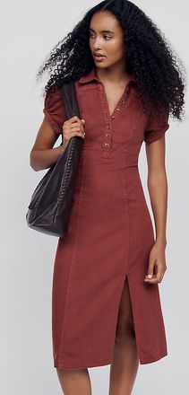 Pilcro Rebekah Denim Slim Midi Dress