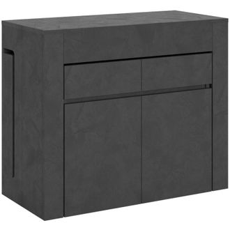 Itamoby Consolle allungabile 90x42/302 cm Evolve Antracite Spatolato con panca inferiore e superiore