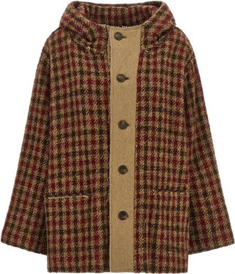 R13 Oversized Jas - Dames - Mantel - Veelkleurig - S - Wol - Jassen