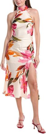 Adrianna Papell Printed Satin Dress