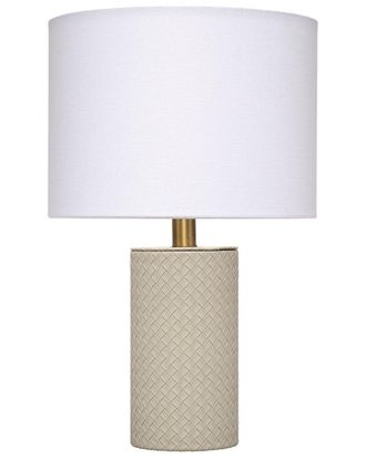 Jamie Young Co. Roman Leather Table Lamp With Linen Shade