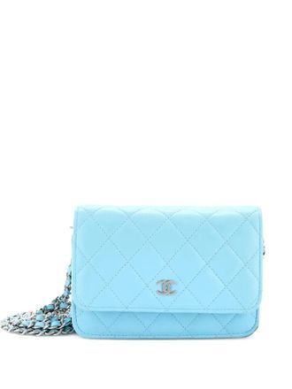 Chanel Wallet on Chain Quilted Lambskin Mini crossbodytas - Blauw