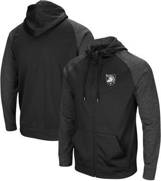 Colosseum Mens Colosseum Black Army Black Knights Big & Tall Blackout 2.0 Raglan Full-Zip Hoodie at Nordstrom, Size 4Xb