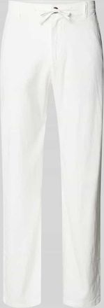 Selected Loose Fit Leinenhose mit Tunnelzug Modell BRODY in Offwhite, Gr&ouml;&szlig;e XXL