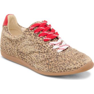 Dolce Vita Laini Sneaker in Tan Leopard Printed Suede at Nordstrom Rack, Size 10.5