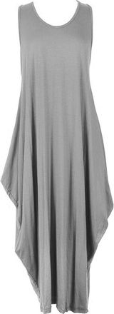 Generic New Womens Ladies Italian Lagenlook Tulip Parachute Stretchy Dress Long Tunic Top (One Size (Fits 8-18), Grey)