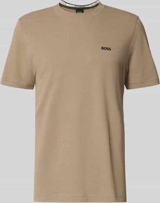 HUGO BOSS Regular Fit T-Shirt aus Baumwoll-Piqu&eacute; Modell TS_PIQUE in Khaki, Gr&ouml;&szlig;e XXXL