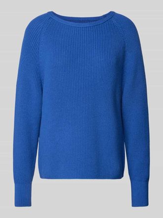Marc O'Polo Comfort Fit Strickpullover aus reiner Baumwolle in Royal, Gr&ouml;&szlig;e XS