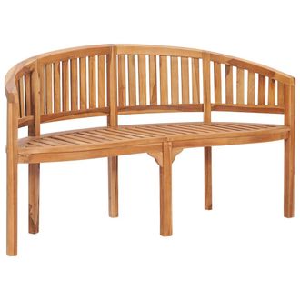 vidaXL Banco Tipo Banana Madera Maciza De Teca 151 Cm Vidaxl