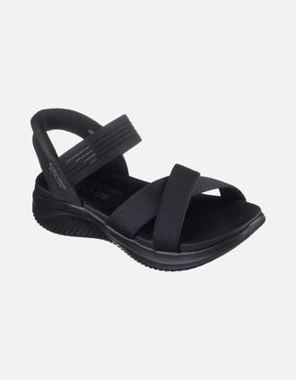 Skechers Womens Skechers Ultra Flex 3.0 - Never Better Textile Womens Black Standard Sandals - Size: 6