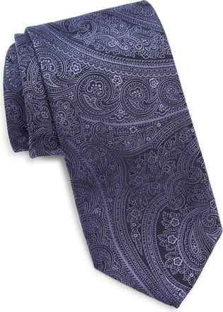 Canali Paisley Silk Tie in Purple at Nordstrom