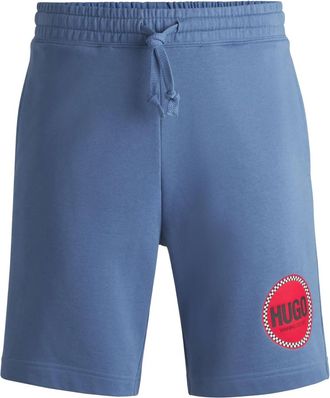 HUGO BOSS printed track shorts - Blue