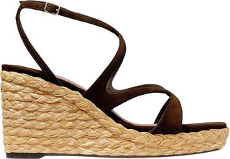 Jimmy Choo London Ayla 85 Sleehak Sandalen - Dames - Schoenen - Bruin - Maat: 40 EU Su&egrave;de