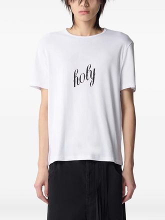 Ann Demeulemeester T-shirt Baptist con stampa - Bianco
