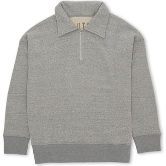 Fortela Idaho Cotton 3/4 Zip Sweatshirt in Melange at Nordstrom, Size Xx-Large Eu