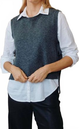 Bella Dahl Side Tie Vest In Charcoal