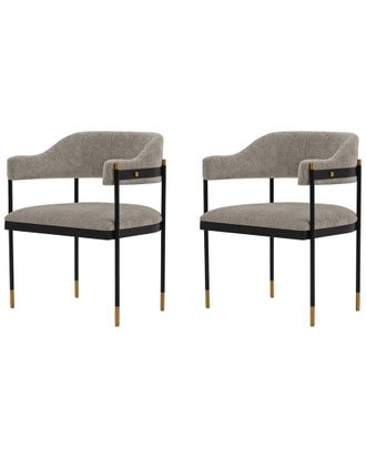 Manhattan Comfort Set Of 2 Lia Dining Armchairs