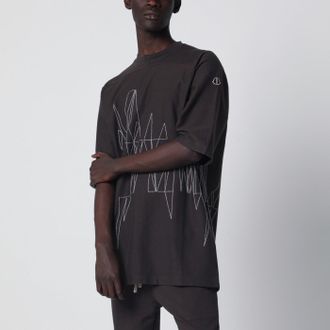 Rick Owens T-shirt Jumbo color fango in cotone