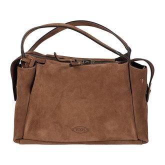 Tod's Tassen, Dames, Bruin, ONE Size, Apa Bauletto Tote