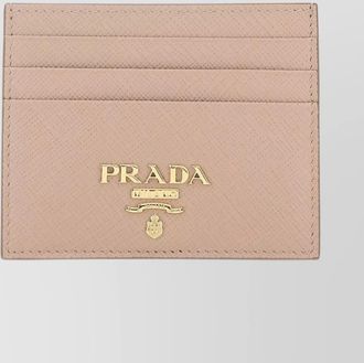 Prada leather card holder central slit