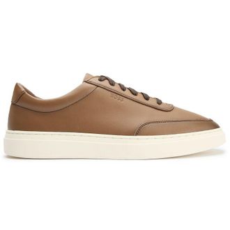 HUGO BOSS Mens Kieran Trainers - Tan Leather - Size UK 12