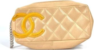 Chanel Pre-owned Clutches, female, Beige, Size: ONE SIZE Pre-owned Vintage Clutch