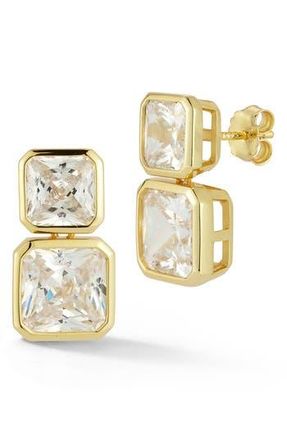 Glaze Jewelry Square Double Drop Earrings in Gold at Nordstrom Rack